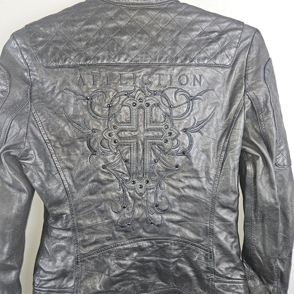 Affliction Limited Edition Black leather jacket - Picture 2 of 10